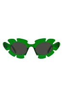 Loewe x Paula's Ibiza 47mm Cat Eye Sunglasses in Dark Green/Other /Smoke at Nordstrom