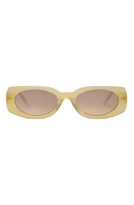 DEZI Booked 52mm Rectangular Sunglasses in Pineapple /Coconut Flash at Nordstrom