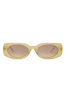 DEZI Booked 52mm Rectangular Sunglasses in Pineapple /Coconut Flash at Nordstrom