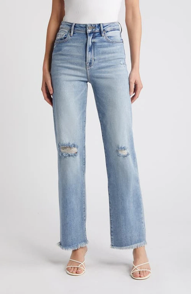 HIDDEN Jeans Distressed Straight Leg Medium Wash at Nordstrom,