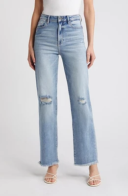 HIDDEN Jeans Distressed Straight Leg Medium Wash at Nordstrom,