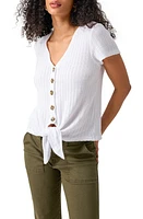 Sanctuary By My Side Tie Hem Pointelle Top at Nordstrom,