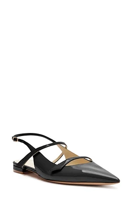 Alexandre Birman Tita Pointed Toe Slingback Flat Black at Nordstrom,