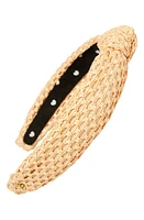 Lele Sadoughi Knotted Raffia Slim Headband in Natural at Nordstrom