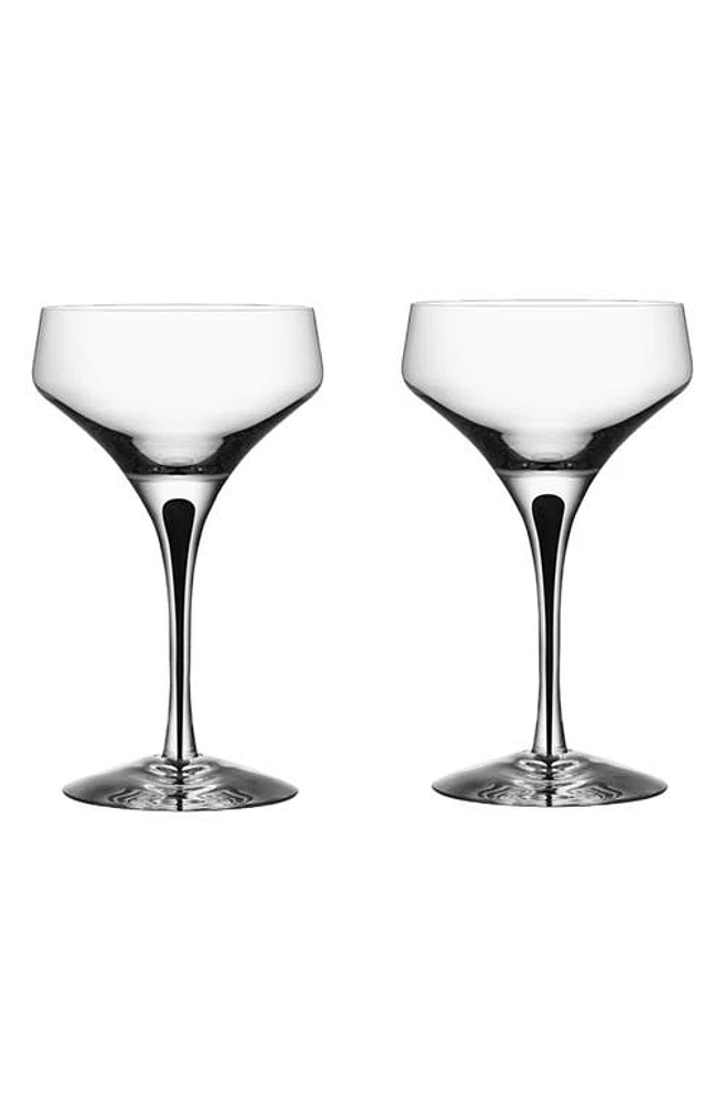 Orrefors Set of 2 Metropol Coupe Glasses in Clear at Nordstrom