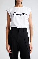 Cinq à Sept L'Amour Bella Sequin Graphic T-Shirt White/Navy at Nordstrom,