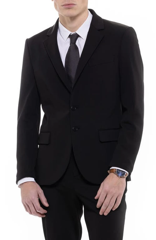 D. RT Thompson Wrinkle Resistant Two-Button Blazer Black at Nordstrom,