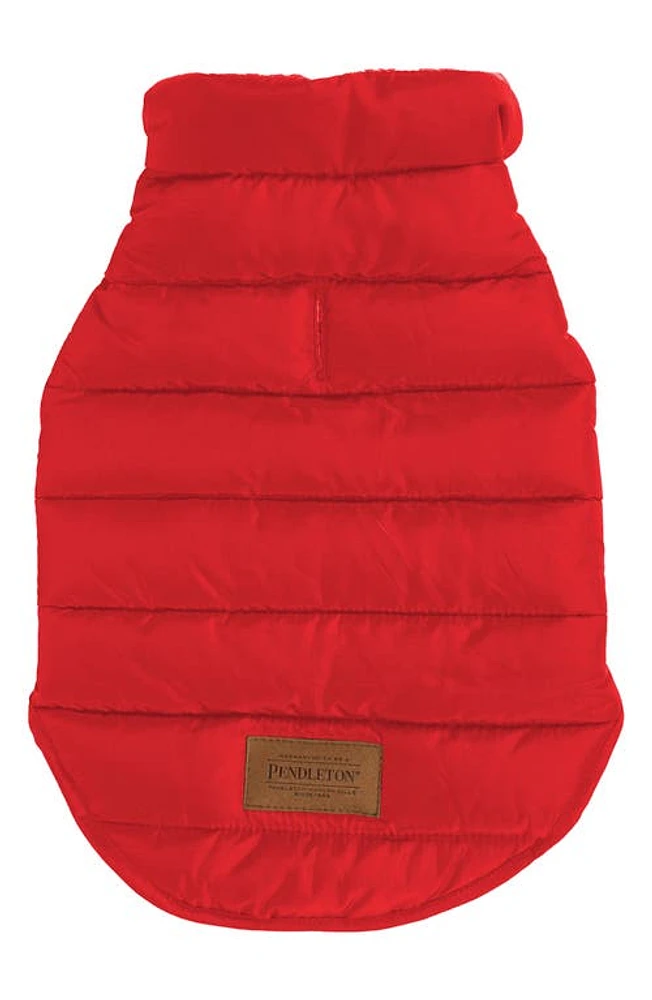 Pendleton Puffer Dog Coat in Red at Nordstrom