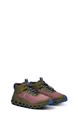 On Kids' Cloudhero Mid Waterproof Sneaker Cherry/Olive at Nordstrom, M