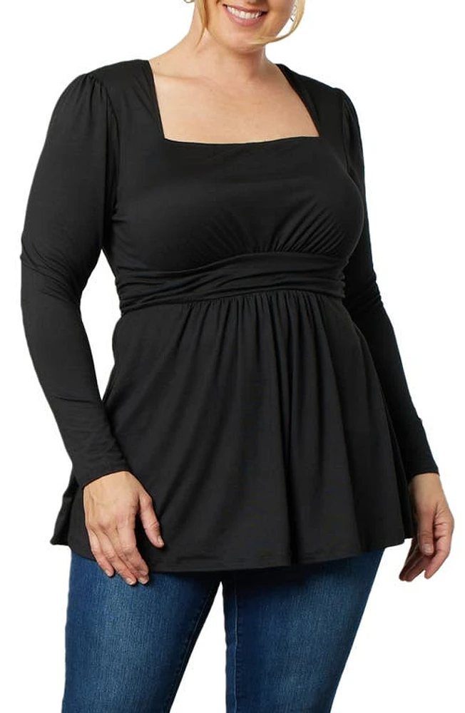 Kiyonna Delilah Pleated Peplum Top at Nordstrom,