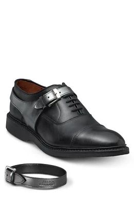 Allen Edmonds Park Avenue Cap Toe Oxford with Buckle Harness Black Silver at Nordstrom,