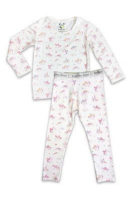 Bellabu Bear Kids' Unicorn Fitted Two-Piece Pajamas at Nordstrom, Size 2T