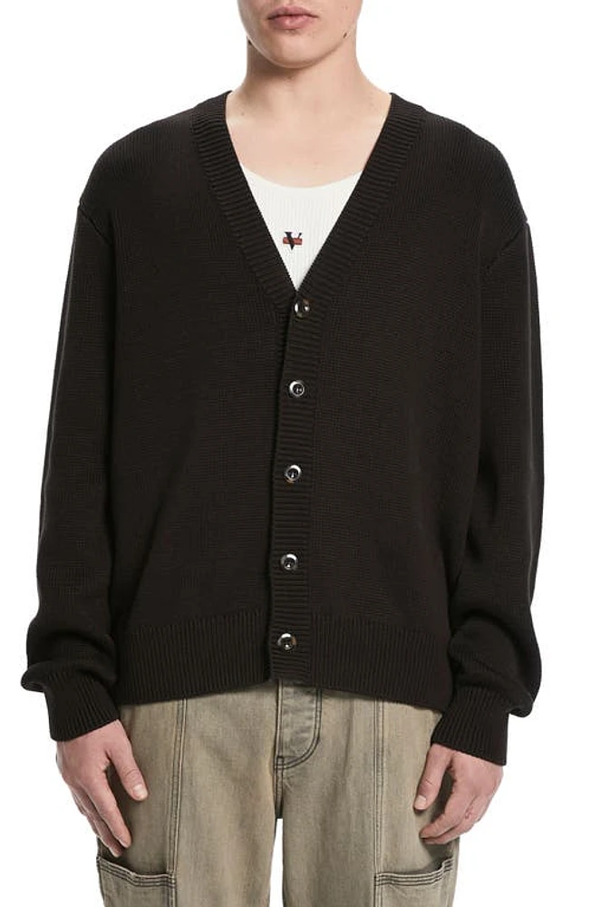 VAYDER McFeely Cotton Cardigan Smoke Brown at Nordstrom,