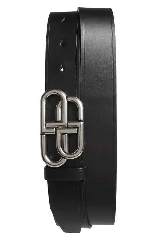 Balenciaga Intertwining Twin-B Leather Belt Black at Nordstrom, Eu