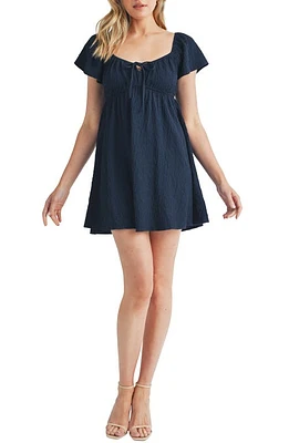 All Favor Textured Tie Front Dress at Nordstrom,