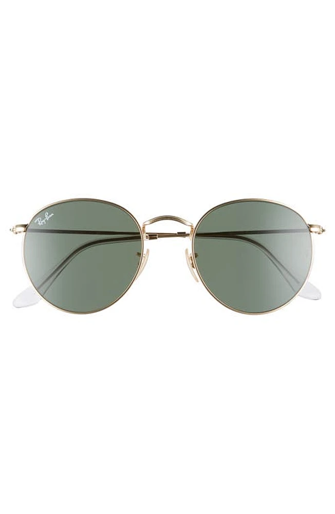 Ray-Ban 53mm Round Sunglasses in Gold/Green Gold at Nordstrom