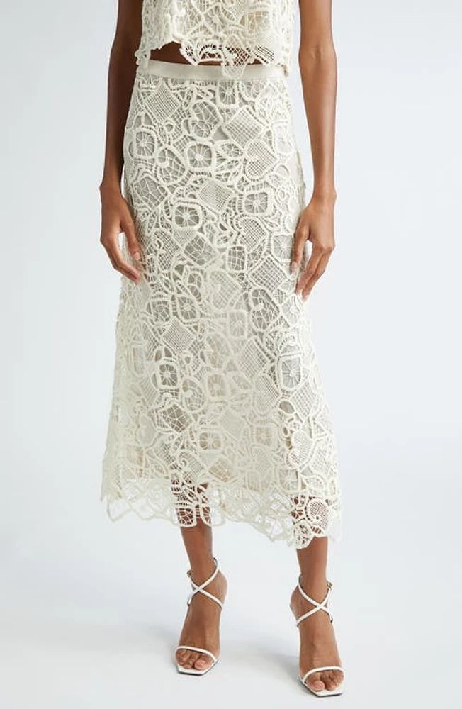 A. L.C. Shay Lace Maxi Skirt Warm White at Nordstrom,