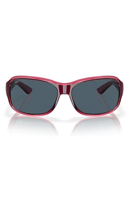 Costa Del Mar Pillow 58mm Polarized Sunglasses in Pomegranate Fade/Grey at Nordstrom