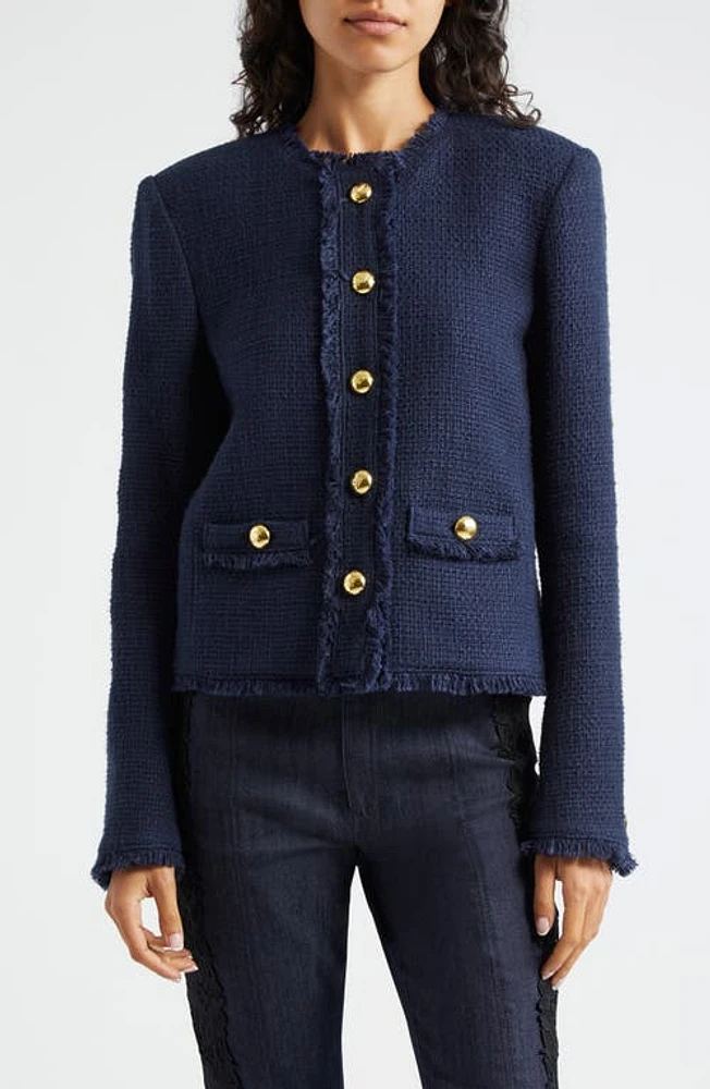 Cinq à Sept Christie Tweed Jacket Navy at Nordstrom,