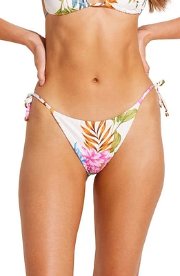 Vitamin A Elle Side Tie Bikini Bottoms Summer Bloom Ecolux at Nordstrom,