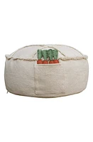 Lorena Canals Tic-Tac-Toe Pouf in Natural Orange Dark Green at Nordstrom