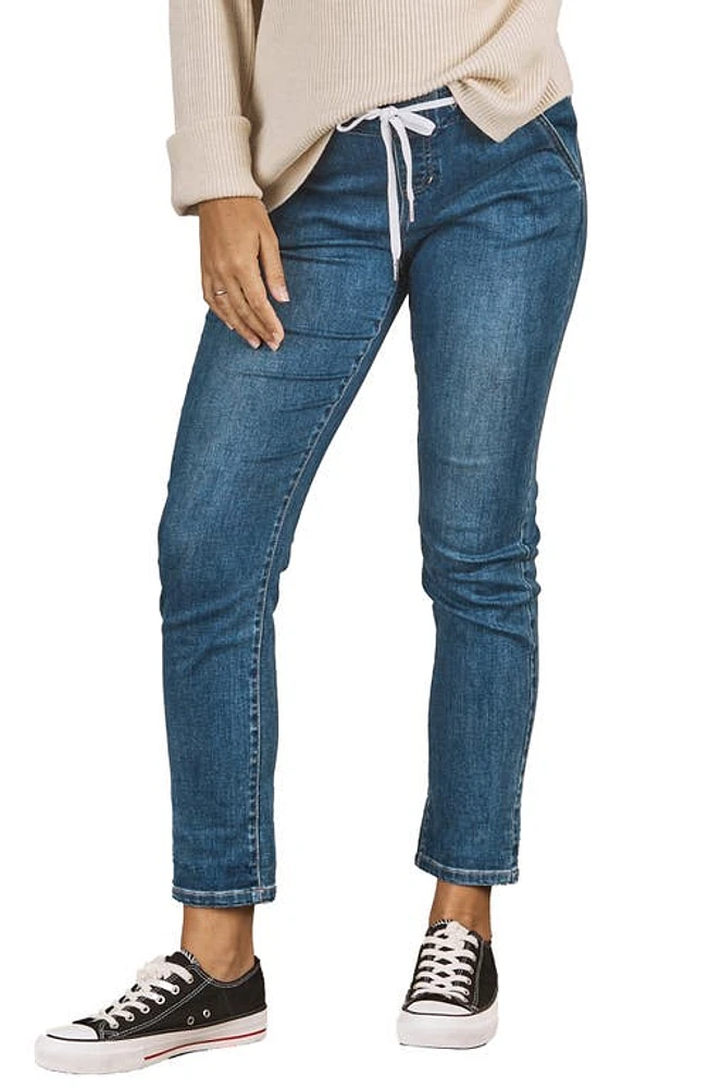 Angel Maternity Amber Under the Bump Ankle Skinny Jeans Blue Denim at Nordstrom,