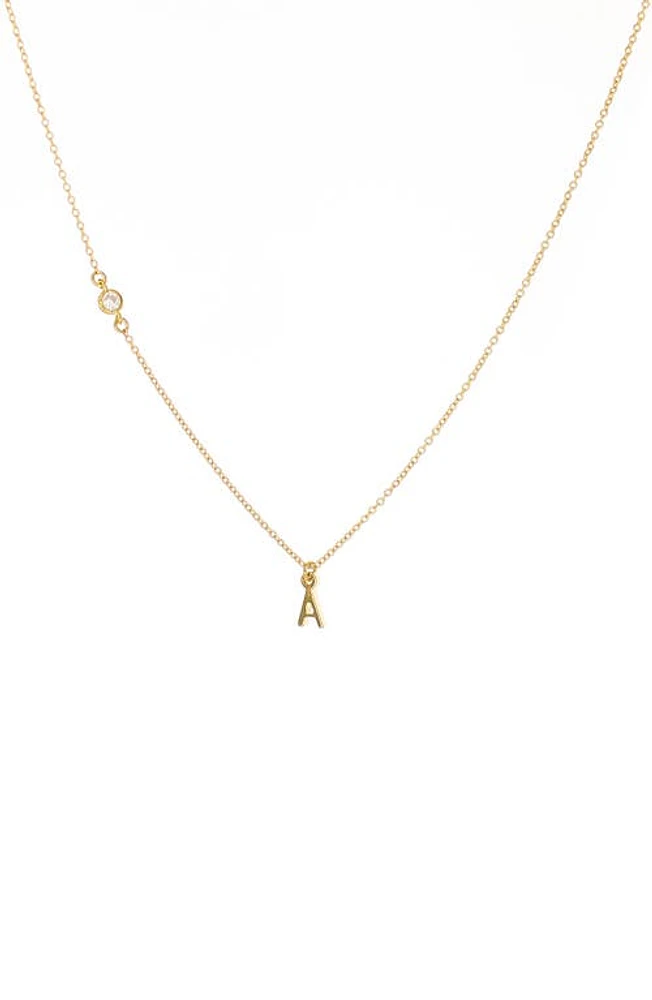 Panacea Initial Pendant Necklace in Gold A at Nordstrom