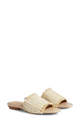 LK Bennett Meera Woven Raffia Slide Sandal Natural at Nordstrom,