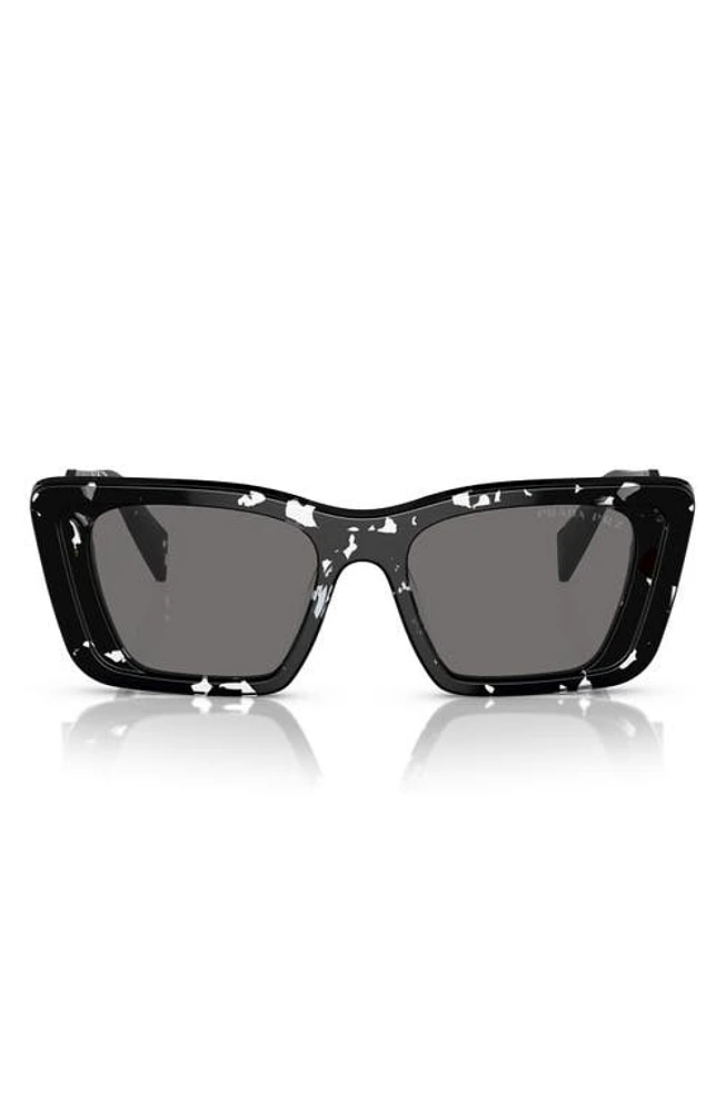 Prada 51mm Butterfly Polarized Sunglasses in Crystal Grey at Nordstrom