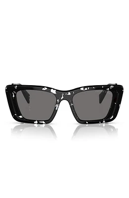 Prada 51mm Butterfly Polarized Sunglasses in Crystal Grey at Nordstrom