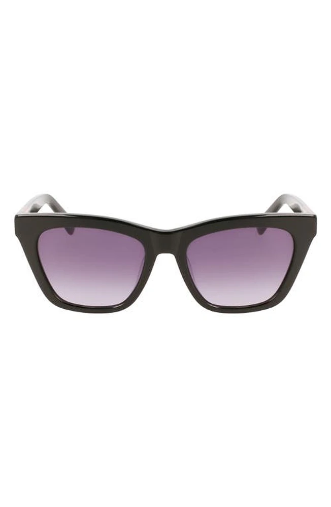 Longchamp Le Pliage 54mm Modified Rectangular Sunglasses in Black at Nordstrom