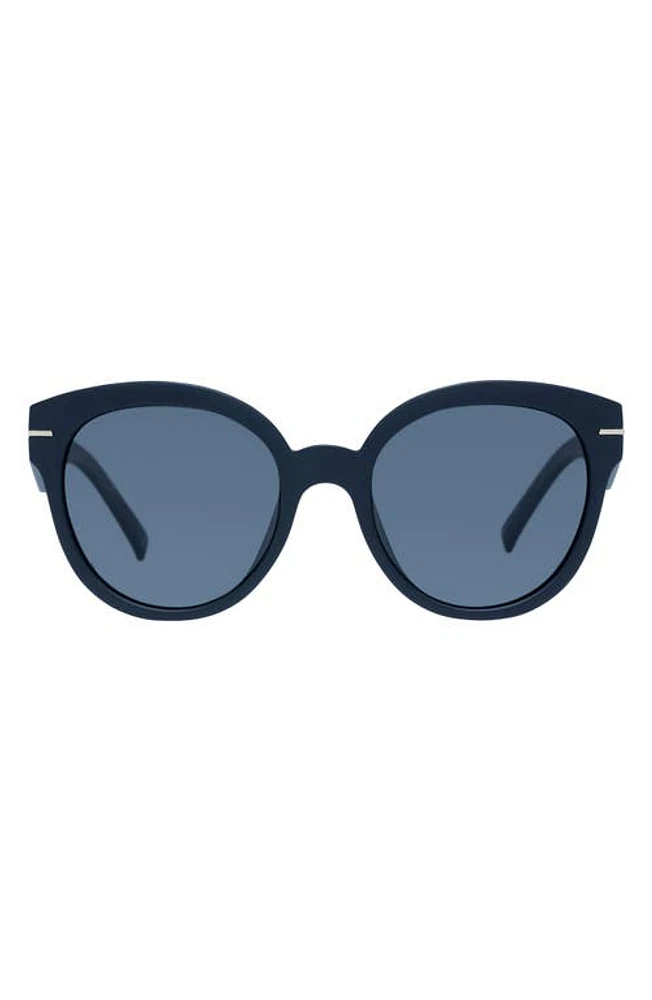 Le Specs Capacious 54mm Polarized Round Sunglasses in Matte Black at Nordstrom