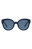 Le Specs Capacious 54mm Polarized Round Sunglasses in Matte Black at Nordstrom