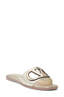 Valentino Garavani VLOGO Cutout Slide Sandal Platino/Antique Brass at Nordstrom,