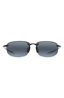 Maui Jim Ho'okipa PolarizedPlus2 63mm Rectangle Sunglasses in Black at Nordstrom