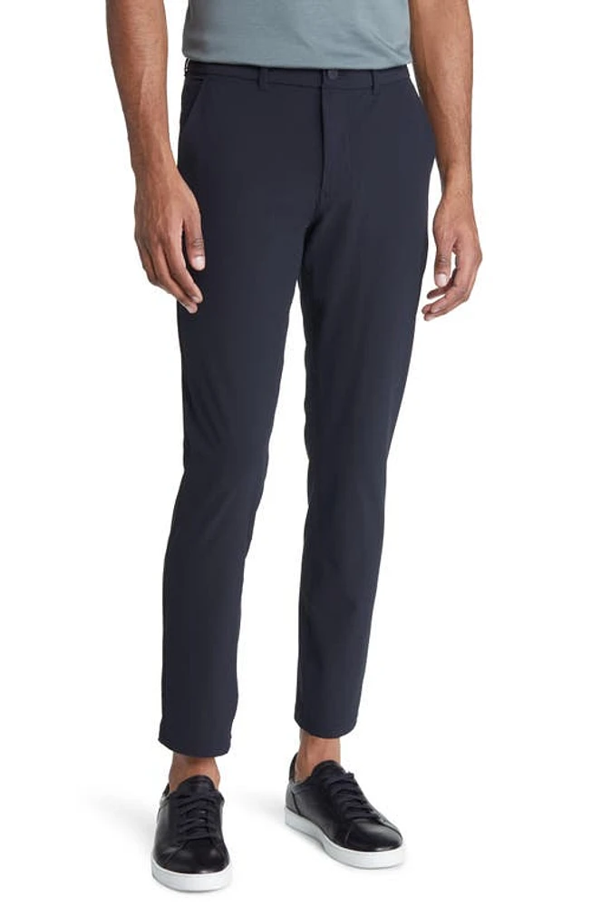 Mizzen+Main Helmsman Slim Fit Stretch Flat Front Golf Pants Black Solid at Nordstrom, X