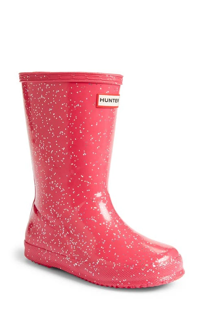 Hunter Kids' Original First Classic Glitter Rain Boot at Nordstrom, M