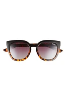 Quay Australia Noosa 55mm Cat Eye Sunglasses in Black Tort /Brown Polarized at Nordstrom