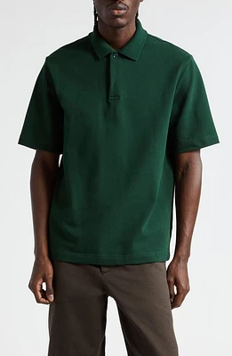 burberry Embroidered Equestrian Knight Cotton Piqué Polo Ivy at Nordstrom,