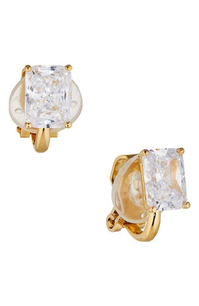 Nadri Modern Love Clip-On Earrings in Gold at Nordstrom