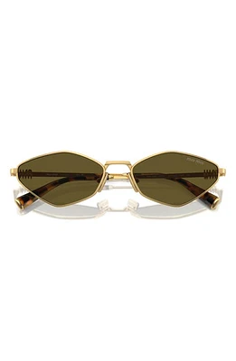 Miu Miu 56mm Irregular Sunglasses in Gold at Nordstrom