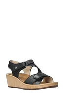 Wolky La Jolla Ankle Strap Platform Wedge Sandal Black Leather at Nordstrom,