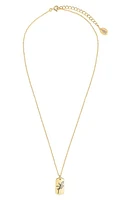 Sterling Forever Birth Flower Pendant Necklace in Gold/December at Nordstrom