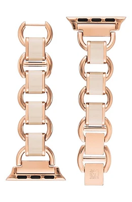 Anne Klein 12.7mm Apple Watch Bracelet Watchband in Rose Gold/Pink at Nordstrom, Size 38Mm