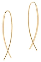 Lana Mini Threader Upside Down Hoop Earrings in Yellow at Nordstrom