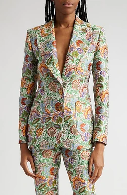 Etro Floral Jacquard Blazer Beige at Nordstrom, Us