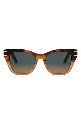 'Diorsignature B4I 52mm Butterfly Sunglasses in Red Havana /Gradient Brown at Nordstrom