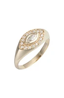 Zoë Chicco Marquis Diamond Signet Ring Gold/Diamond at Nordstrom,