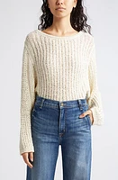 Ramy Brook Clea Metallic Boat Neck Sweater Tape Yarn W/Lurex at Nordstrom,