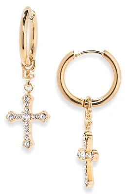 Dolce & Gabbana DNA Cross Hoop Earrings in Gold at Nordstrom